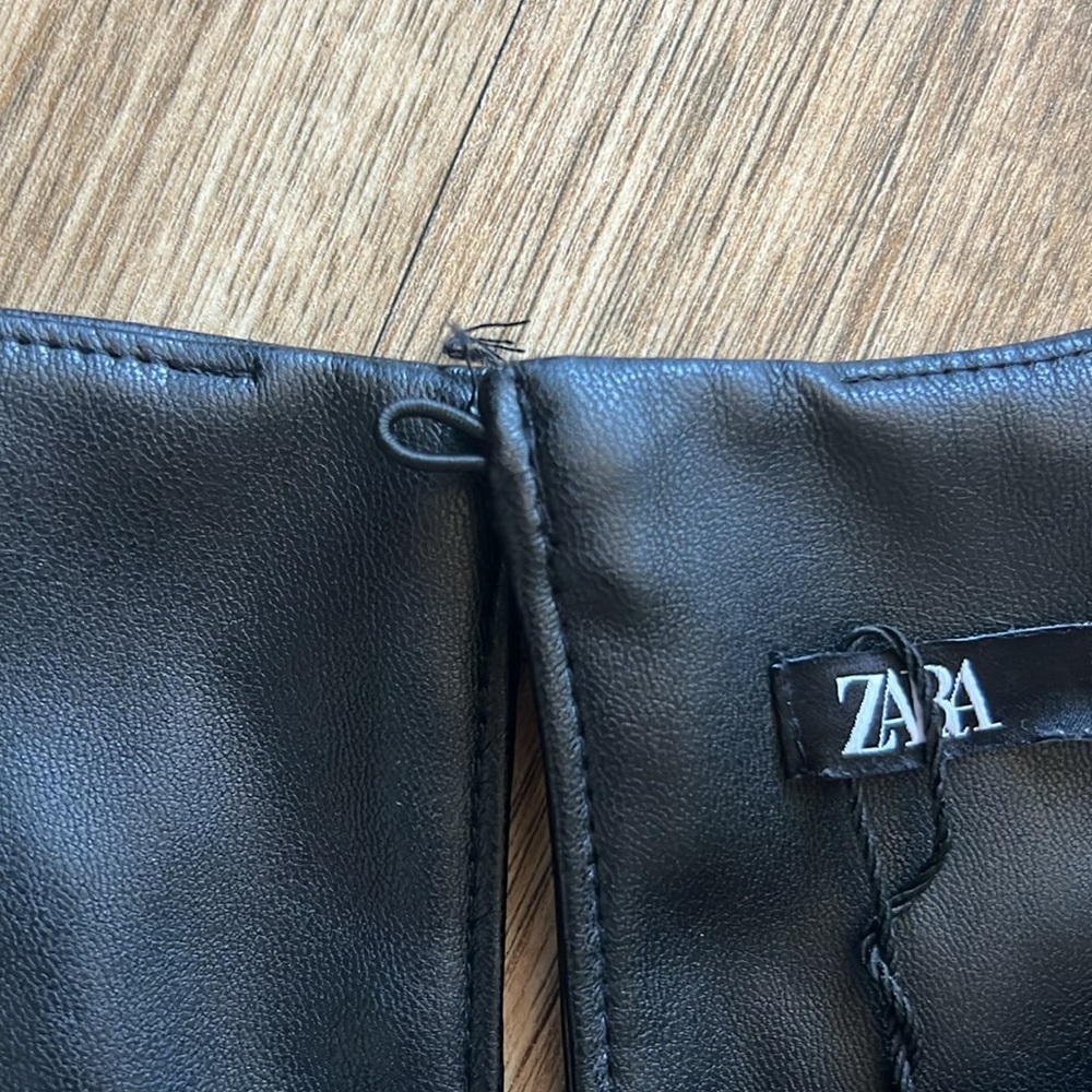 NEW! Zara Faux Leather Sleeveless Mini Dress - Picture 8 of 8